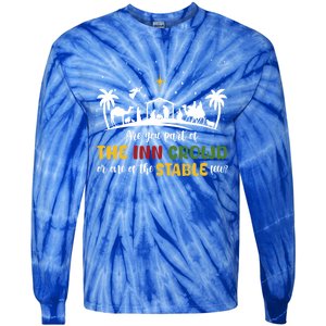 Are You Part Of Inn Crowd Or Stable Few Christmas Nativity Gift Tie-Dye Long Sleeve Shirt