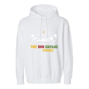 Are You Part Of Inn Crowd Or Stable Few Christmas Nativity Gift Garment-Dyed Fleece Hoodie