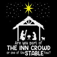 Are You Part Of Inn Crowd Or Stable Few Christmas Nativity Flat Bill Trucker Hat