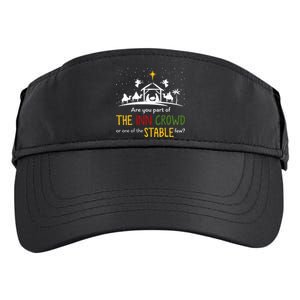 Are You Part Of Inn Crowd Or Stable Few Christmas Nativity Adult Drive Performance Visor