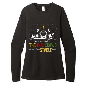 Are You Part Of Inn Crowd Or Stable Few Christmas Nativity Womens CVC Long Sleeve Shirt