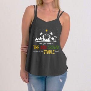 Are You Part Of Inn Crowd Or Stable Few Christmas Nativity Women's Strappy Tank