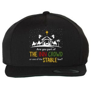 Are You Part Of Inn Crowd Or Stable Few Christmas Nativity Wool Snapback Cap