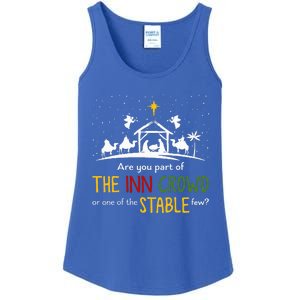 Are You Part Of Inn Crowd Or Stable Few Christmas Nativity Ladies Essential Tank