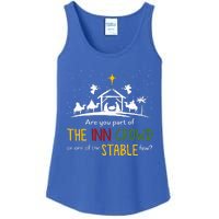 Are You Part Of Inn Crowd Or Stable Few Christmas Nativity Ladies Essential Tank