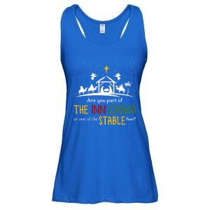 Are You Part Of Inn Crowd Or Stable Few Christmas Nativity Ladies Essential Flowy Tank