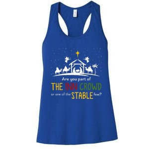 Are You Part Of Inn Crowd Or Stable Few Christmas Nativity Women's Racerback Tank