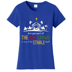 Are You Part Of Inn Crowd Or Stable Few Christmas Nativity Women's T-Shirt