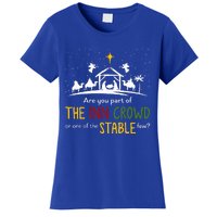 Are You Part Of Inn Crowd Or Stable Few Christmas Nativity Women's T-Shirt