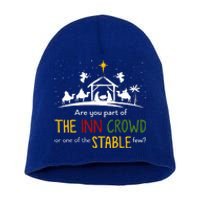 Are You Part Of Inn Crowd Or Stable Few Christmas Nativity Short Acrylic Beanie