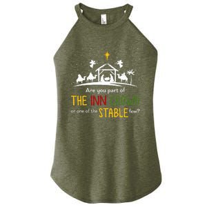 Are You Part Of Inn Crowd Or Stable Few Christmas Nativity Women's Perfect Tri Rocker Tank