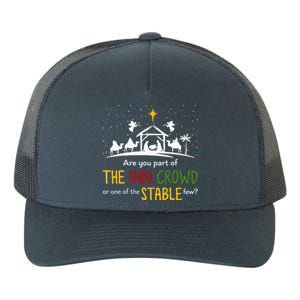 Are You Part Of Inn Crowd Or Stable Few Christmas Nativity Yupoong Adult 5-Panel Trucker Hat