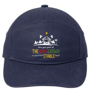 Are You Part Of Inn Crowd Or Stable Few Christmas Nativity 7-Panel Snapback Hat