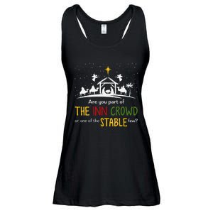 Are You Part Of Inn Crowd Or Stable Few Christmas Nativity Ladies Essential Flowy Tank