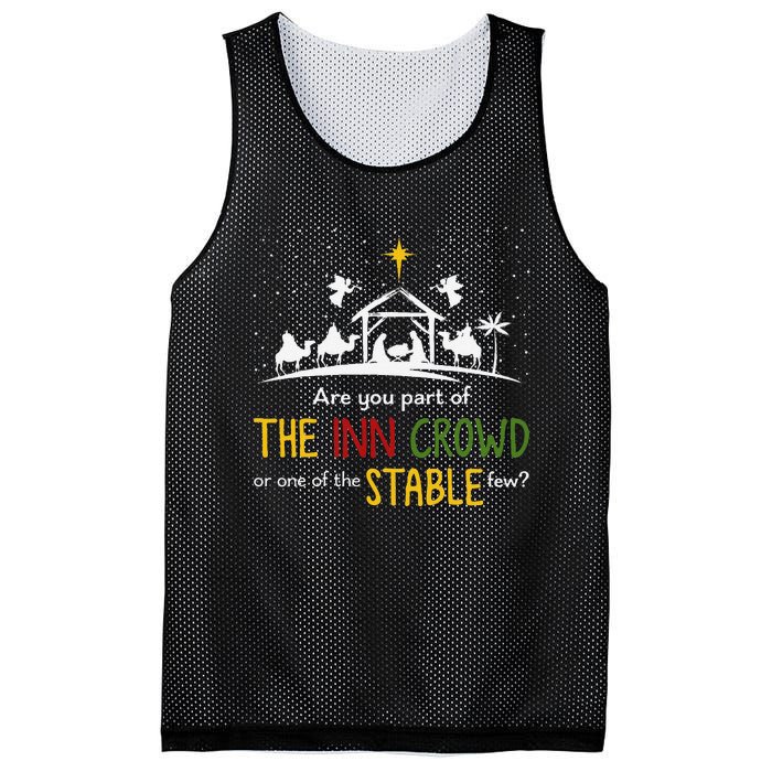 Are You Part Of Inn Crowd Or Stable Few Christmas Nativity Mesh Reversible Basketball Jersey Tank