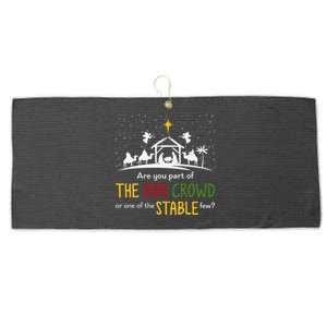 Are You Part Of Inn Crowd Or Stable Few Christmas Nativity Large Microfiber Waffle Golf Towel