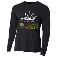 Are You Part Of Inn Crowd Or Stable Few Christmas Nativity Cooling Performance Long Sleeve Crew