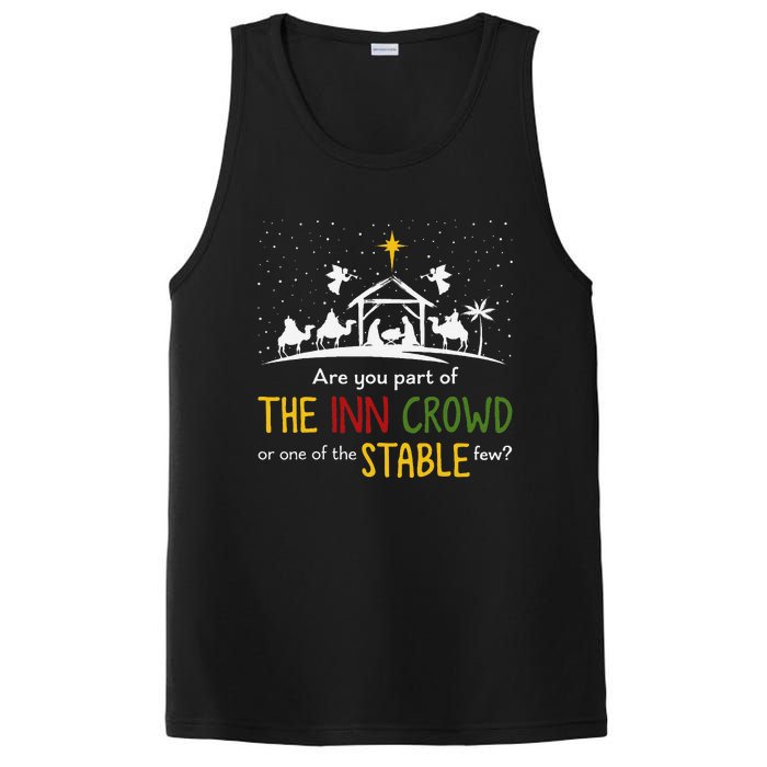 Are You Part Of Inn Crowd Or Stable Few Christmas Nativity PosiCharge Competitor Tank