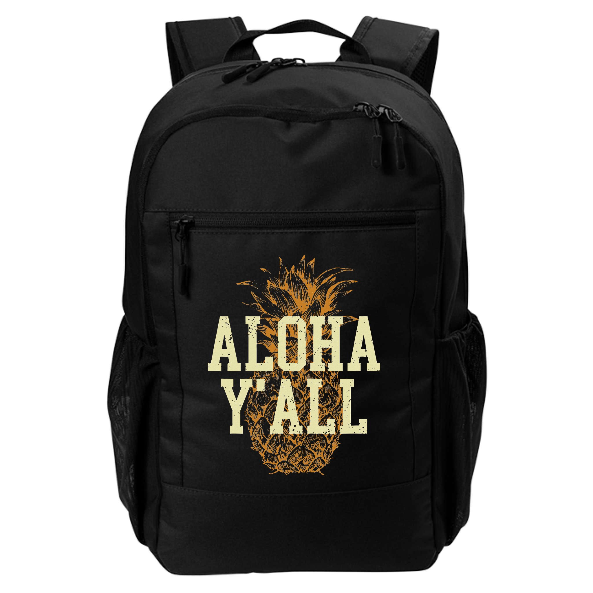 Aloha Yall Pineapple Vacation Hawaiian Backpack