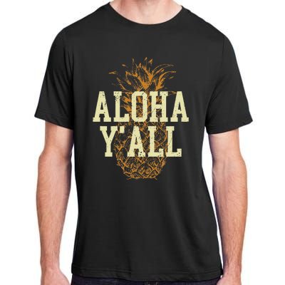 Aloha Yall Pineapple Vacation Hawaiian Adult ChromaSoft Performance T-Shirt