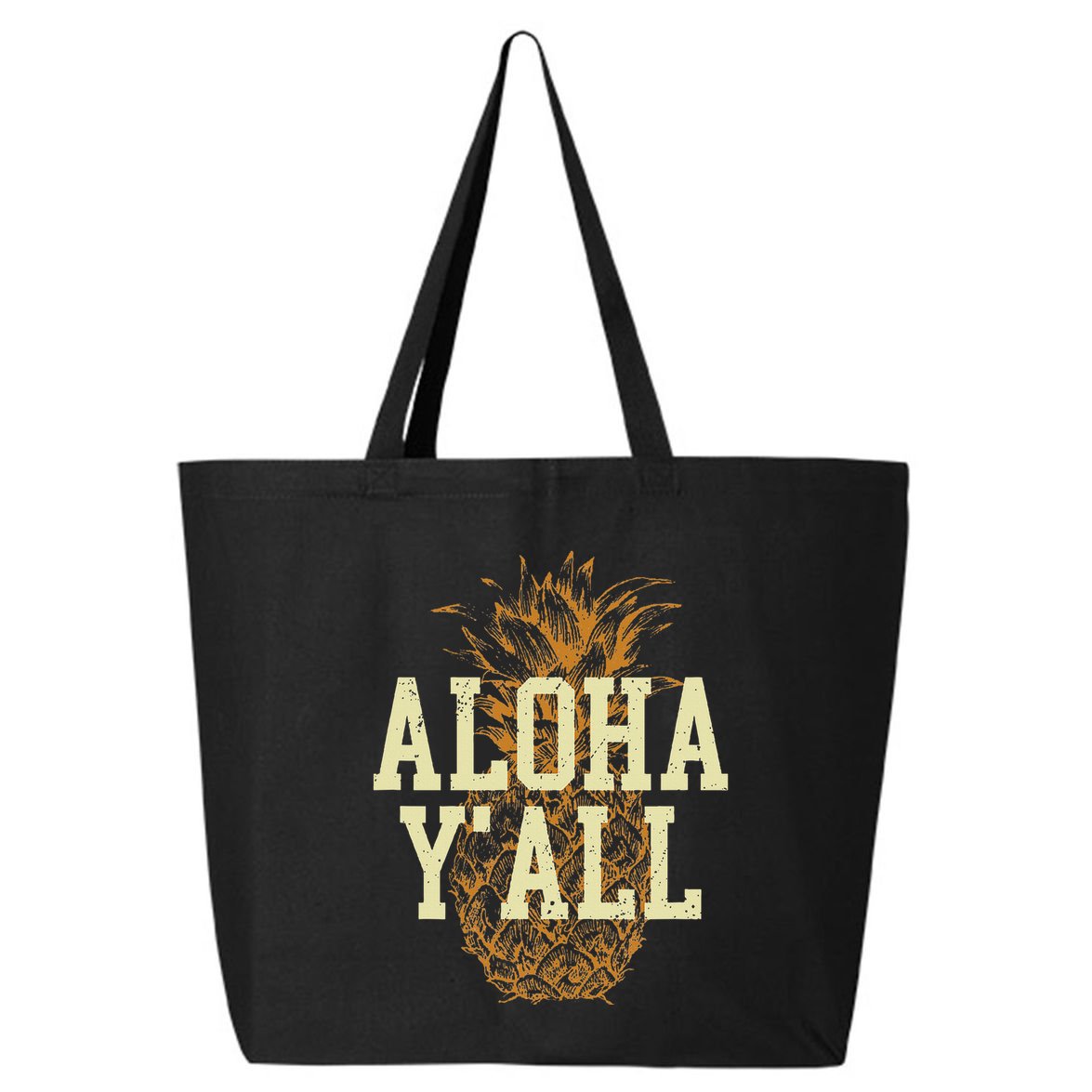 Aloha Yall Pineapple Vacation Hawaiian 25L Jumbo Tote