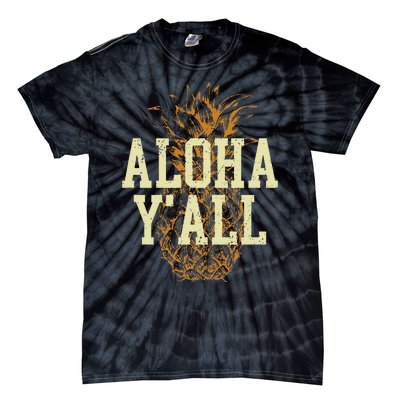 Aloha Yall Pineapple Vacation Hawaiian Tie-Dye T-Shirt