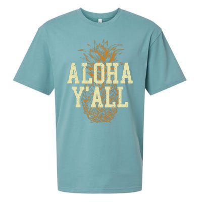 Aloha Yall Pineapple Vacation Hawaiian Sueded Cloud Jersey T-Shirt