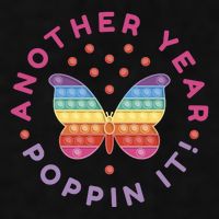 Another Year Poppin It Butterfly Push Pop Ladies PosiCharge Tri-Blend Wicking Tank