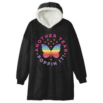 Another Year Poppin It Butterfly Push Pop Hooded Wearable Blanket