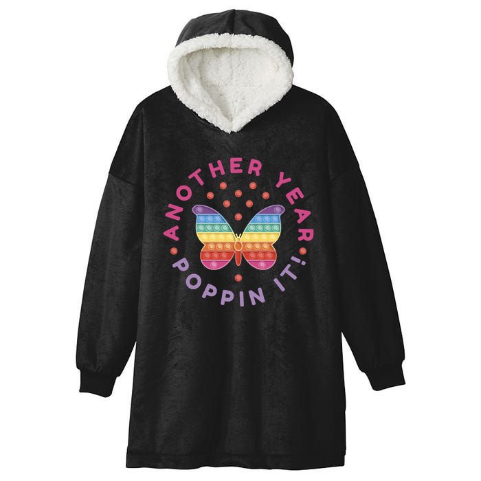 Another Year Poppin It Butterfly Push Pop Hooded Wearable Blanket