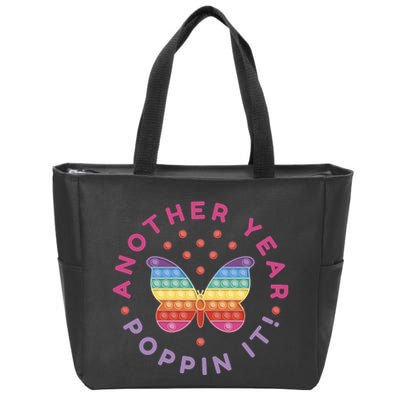 Another Year Poppin It Butterfly Push Pop Zip Tote Bag