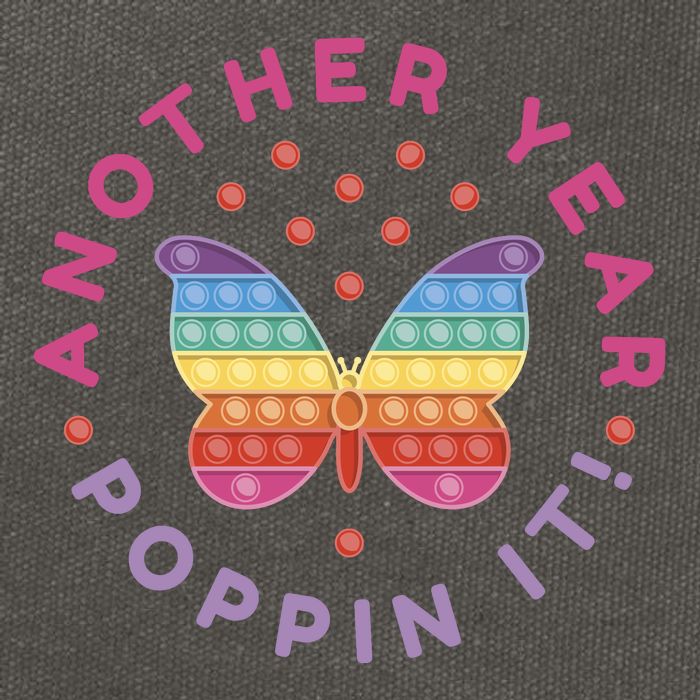 Another Year Poppin It Butterfly Push Pop Cotton Canvas Backpack
