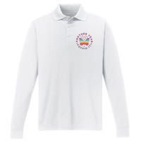 Another Year Poppin It Butterfly Push Pop Performance Long Sleeve Polo