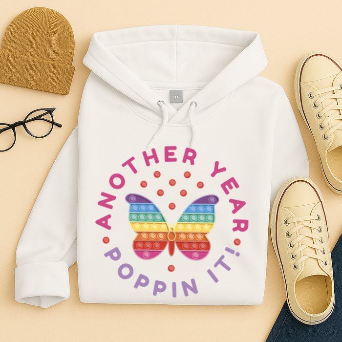 Another Year Poppin It Butterfly Push Pop Hoodie