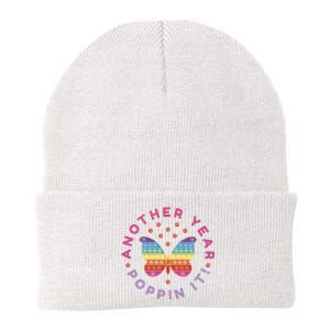 Another Year Poppin It Butterfly Push Pop Knit Cap Winter Beanie