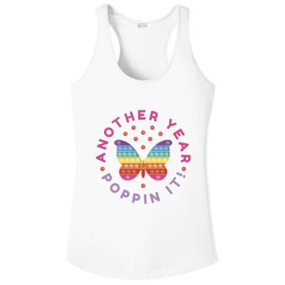 Another Year Poppin It Butterfly Push Pop Ladies PosiCharge Competitor Racerback Tank