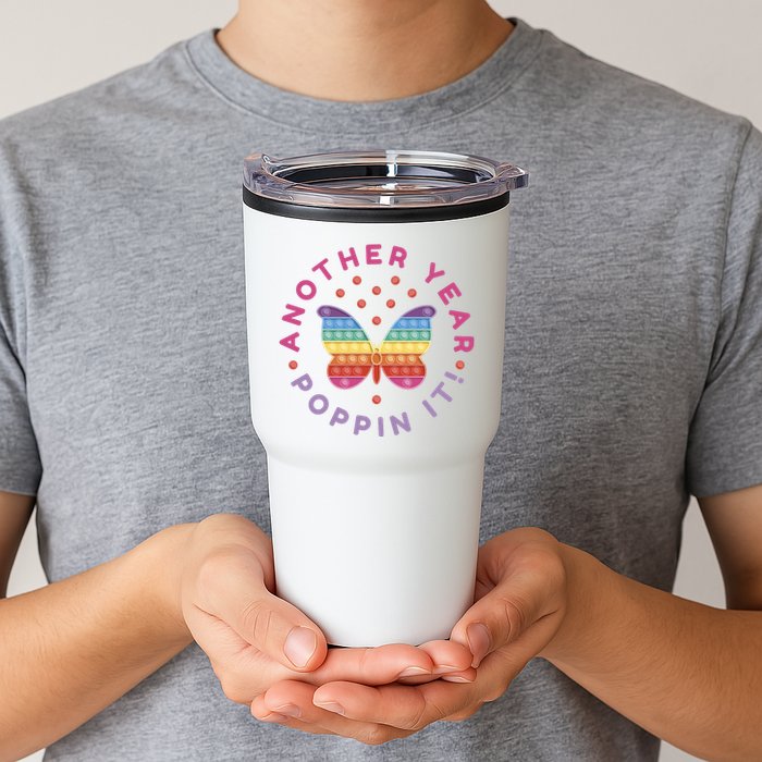 Another Year Poppin It Butterfly Push Pop Tumbler