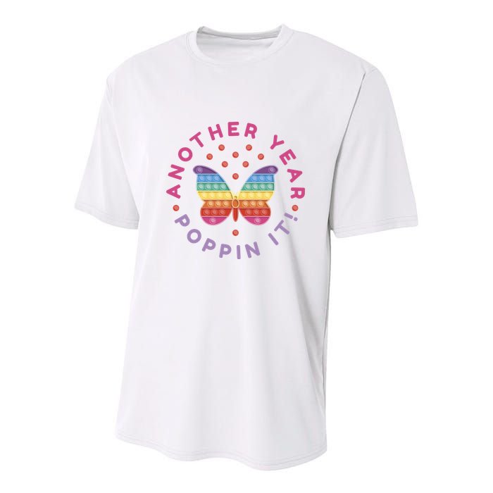 Another Year Poppin It Butterfly Push Pop Youth Performance Sprint T-Shirt