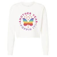 Another Year Poppin It Butterfly Push Pop Cropped Pullover Crew