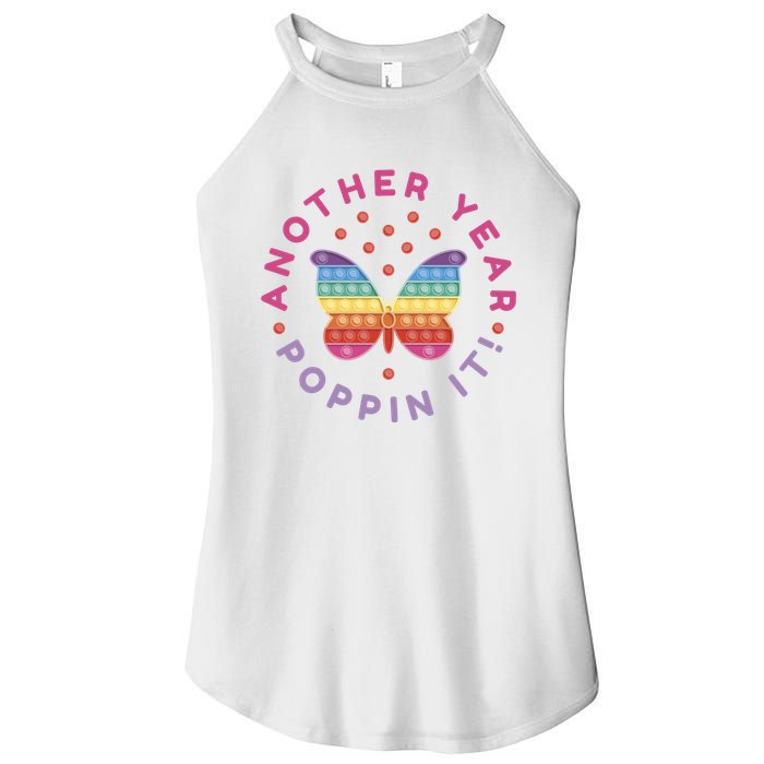 Another Year Poppin It Butterfly Push Pop Women's Perfect Tri Rocker Tank