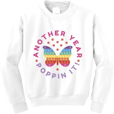 Another Year Poppin It Butterfly Push Pop Kids Sweatshirt