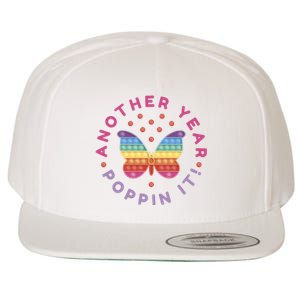 Another Year Poppin It Butterfly Push Pop Wool Snapback Cap