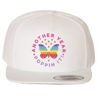 Another Year Poppin It Butterfly Push Pop Wool Snapback Cap