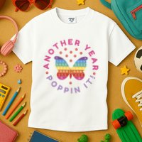 Another Year Poppin It Butterfly Push Pop Kids T-Shirt