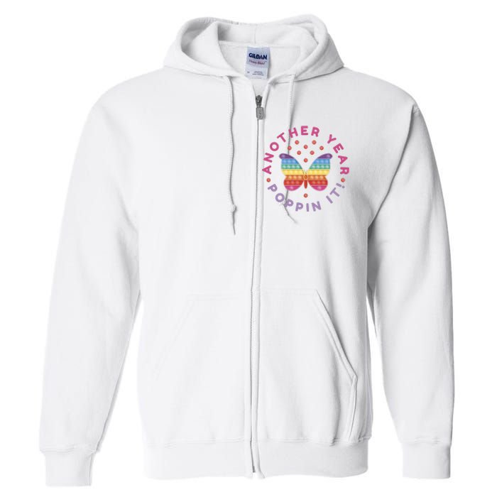 Another Year Poppin It Butterfly Push Pop Full Zip Hoodie