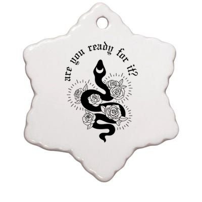 Are You Ready For It Rep Expression Snake Ceramic Star Ornament