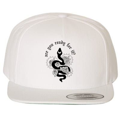 Are You Ready For It Rep Expression Snake Wool Snapback Cap