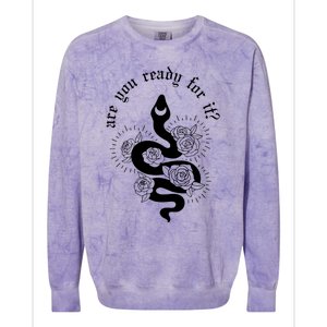 Are You Ready For It Rep Expression Snake Colorblast Crewneck Sweatshirt