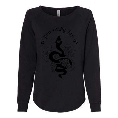 Are You Ready For It Rep Expression Snake Womens California Wash Sweatshirt