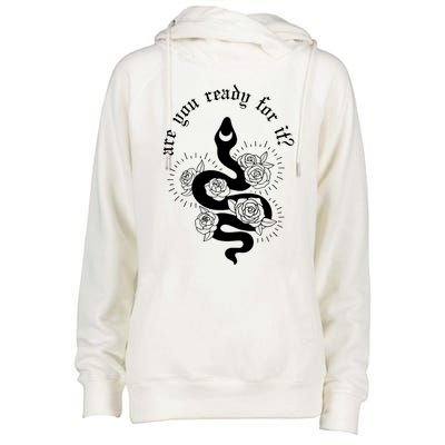 Are You Ready For It Rep Expression Snake Womens Funnel Neck Pullover Hood